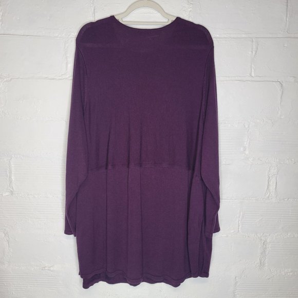 J. Jill Women's Size 4X Pullover Tunic Sweater Purple - Picture 2 of 5